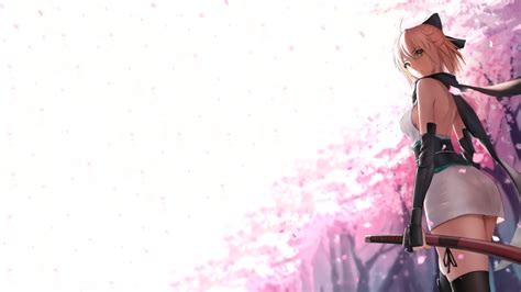 Wallpaper Anime Sakura Saber Pink Clothing 2560x1440 Nightelf87