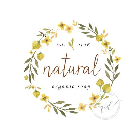 Premade Organic Soap Logo Essential Oils Natural Beauty Etsy Uk