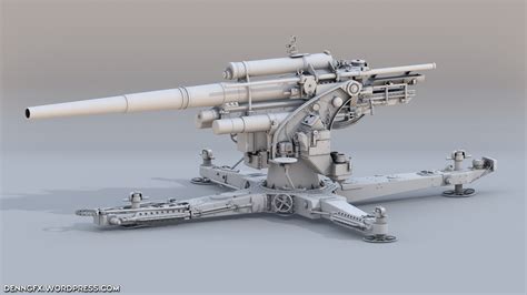 German 88 Flak Cannon Wip 02 By Dennis Gomes By Denngfx On Deviantart
