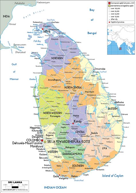 Sri Lanka Map Political Worldometer
