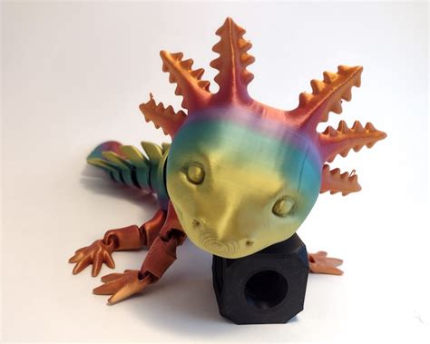 Axolotl Adorable Articulated 3d Printed Fidget Toy Design By Etsy