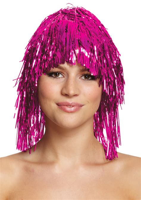 Hot Pink Tinsel Wig 20g Henbrandt Ltd