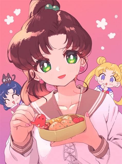 Tsukino Usagi Mizuno Ami Kino Makoto And Luna Bishoujo Senshi Sailor Moon Drawn By Yyemoyy