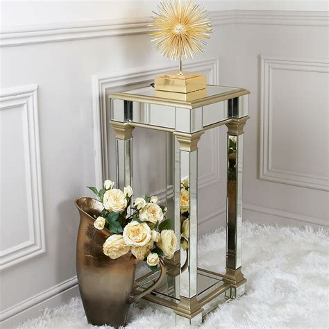 Athens Gold Mirrored Telephone Table Side Table End Table 90cm