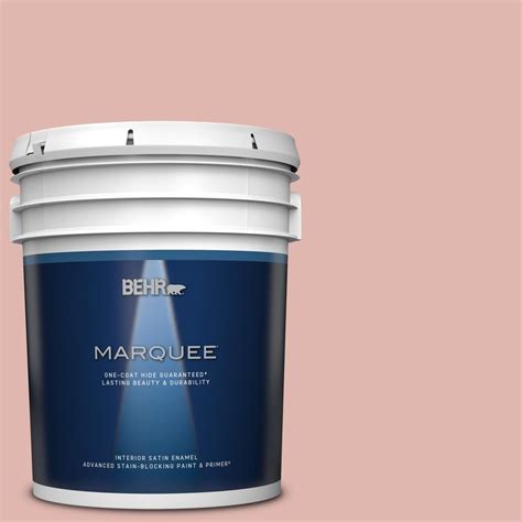 Behr Marquee 5 Gal S160 2 Pink Quartz Satin Enamel Interior Paint And