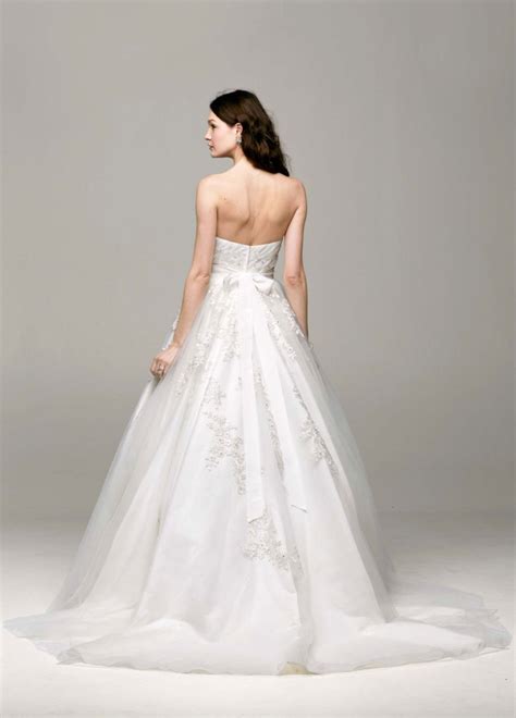 strapless tulle ball gown with beaded appliques david s bridal tulle ball gown ball gowns