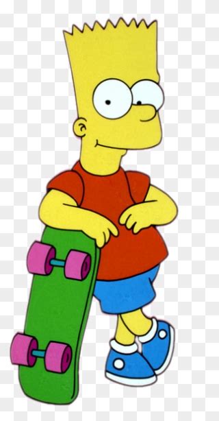 Bart Simpson Sitting On Skateboard Bart Simpson Png Clipart 5730621