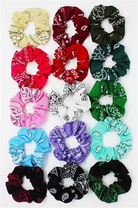 Hair brushes are styling essentials. Bandana Print Hair Scrunchies Hair Scrunchy Bandana Hair ...