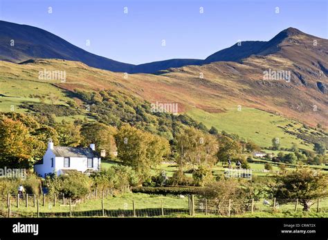 Uk Cumbria Hillside Cottage Stock Photo Alamy