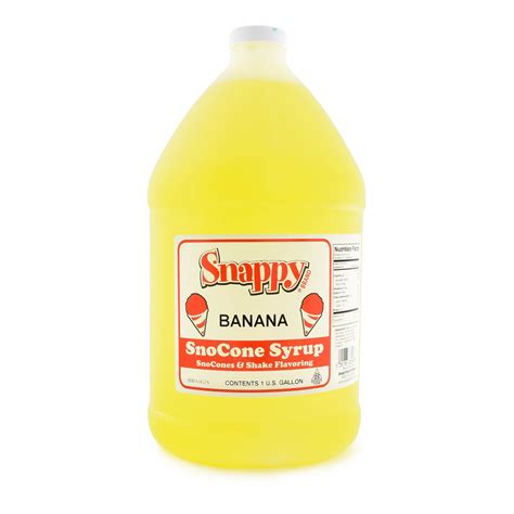Snappy Banana Snow Cone Syrup 1gal Snappy Popcorn