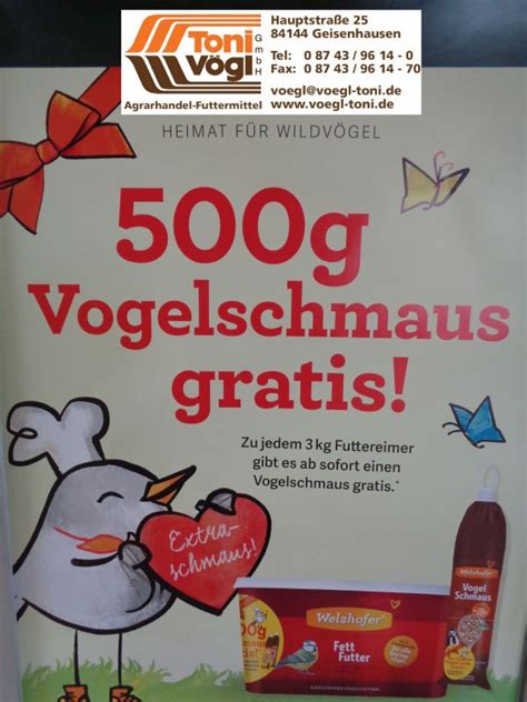 Anton schmaus schnürt ein feines dinnerpaket mit weinbegleitung für ihre 4 wände. Toni Vögl GmbH - Große Vogelfutter-Aktion: Ein Schmaus auf ...