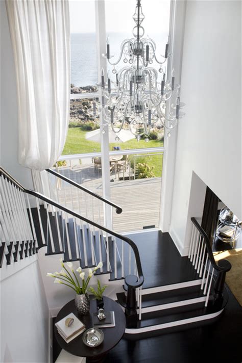Guenther's flooring and window decor, dryden. Rocky Ledge Stair with View - Transitional - Staircase - boston - by LDa Architecture & Interiors