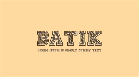 Two narrow styles (regular and bold) are. Batik Font : Download Free for Desktop & Webfont
