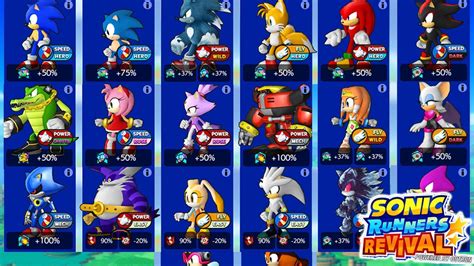 Sonic Runners Revival All Playable Characters 60fps Youtube