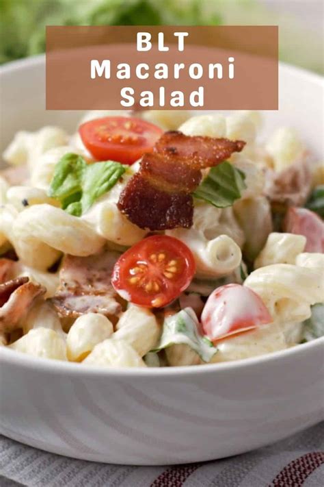 Best Ever Easy Blt Macaroni Salad Small Batch Min Zona Cooks