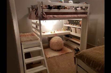Buying a single unit which incorporates the 3 items with matching designs will look like a complete unit and will be designed to take up far less space than buying the 3 items separately. Full Loft Bed With Stairs and Desk / kids loft / teen room ...