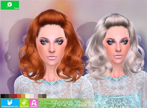 The Sims 4 Cc Female Medium Wave Hairstyle In 2021 Sims 4 Cc Female