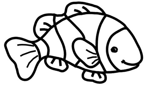 Nemo Clown Fish Coloring Page Coloring Pages