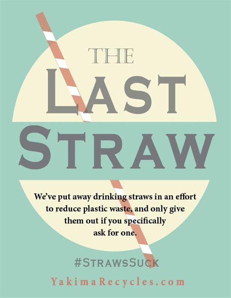 For example, mcdonald's malaysia introduced a 'say no to straws' campaign on 1 aug, where they stopped giving out plastic straws to their customers unless they ask for one. The Last Straw Campaign | Yakima County, WA