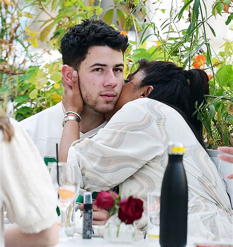 Nick Jonas Priyanka Chopra Share A Sweet Kiss At Pda Filled Lunch
