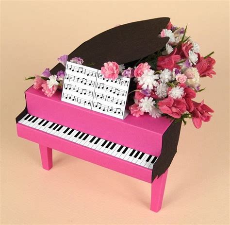 Card Making Templates - Grand Piano | Card making templates, Piano card