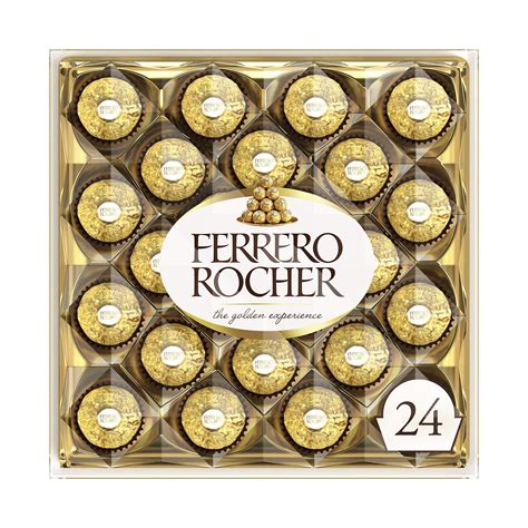 Ferrero Rocher Fine Hazelnut Milk Chocolate 24 Count Chocolate Candy