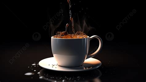 A 3d Depiction Of A Steaming Cup Of Coffee Background Coffee 3d 3d