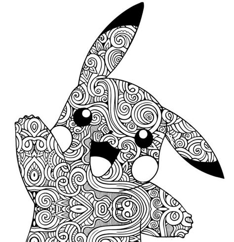 Dibujo Para Colorear Pikachu Zentangle Pikachu 10