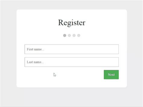 Bootstrap 4 Multi Step Registration Form With Validation Registration