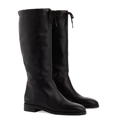 Gucci Gg Shearling Effect Knee High Boots Harrods Us
