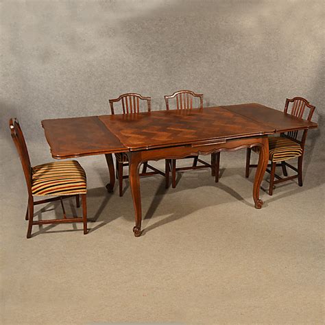The round table top is a beautiful elm wood that has been treated to look antique and weathered with dark woodgrain, medium woodgrain. Antique Extending Kitchen Dining Table French Oak ...