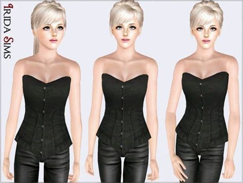 Irida Sims3 Corset Top By Irida Sims 3 Downloads Cc Caboodle Corset