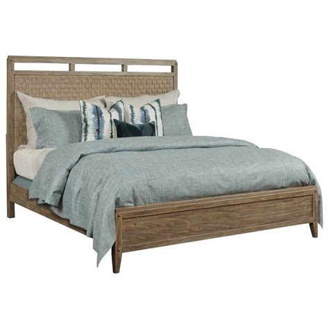 Kincaid Furniture Modern Forge Linden Queen Solid Wood Panel Bed With