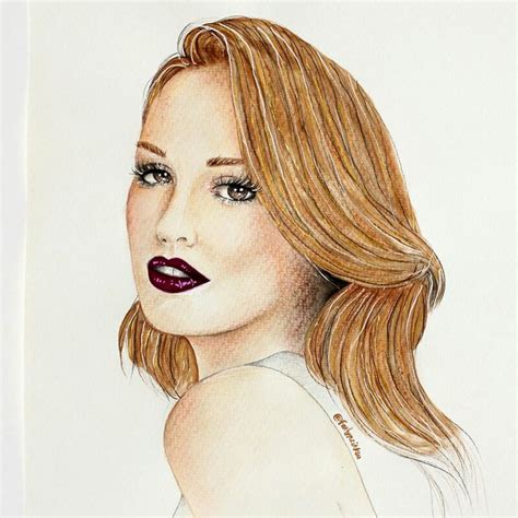 Beautiful Drawing Of Blair Waldorf From Gossip Girl Actress Leighton