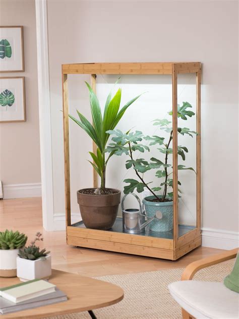It is great fro herbs, succulents and seedlings! Tall LED Grow Lights in Bamboo Plant Stand | Gardeners.com ...