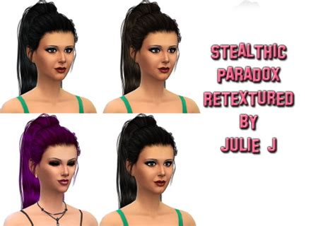 Stealthic Paradox Hair Rextured At Julietoon Julie J Sims 4 Updates