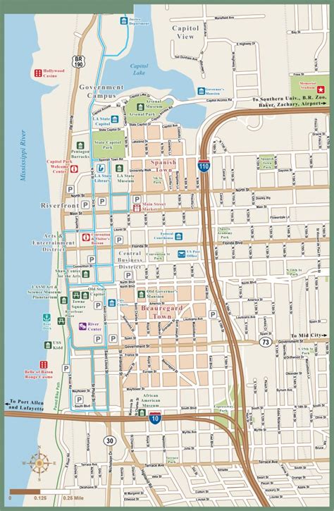 Baton Rouge Downtown Map Digital Creative Force Printable Map Of