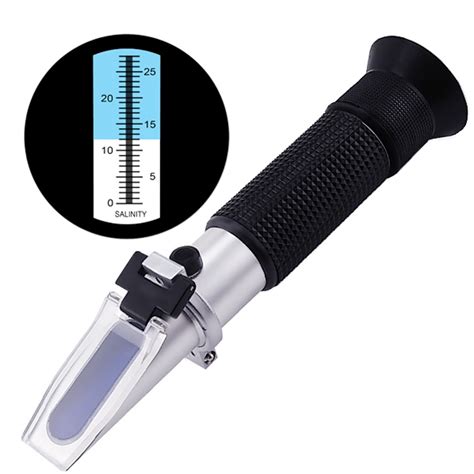 Handheld Traditional 0 28 Atc Salinity Refractometer Salt Water In