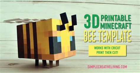 Minecraft Bee Template Printable