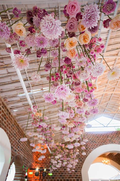 Floral Ceiling Installation Wedding And Party Ideas 100 Layer Cake