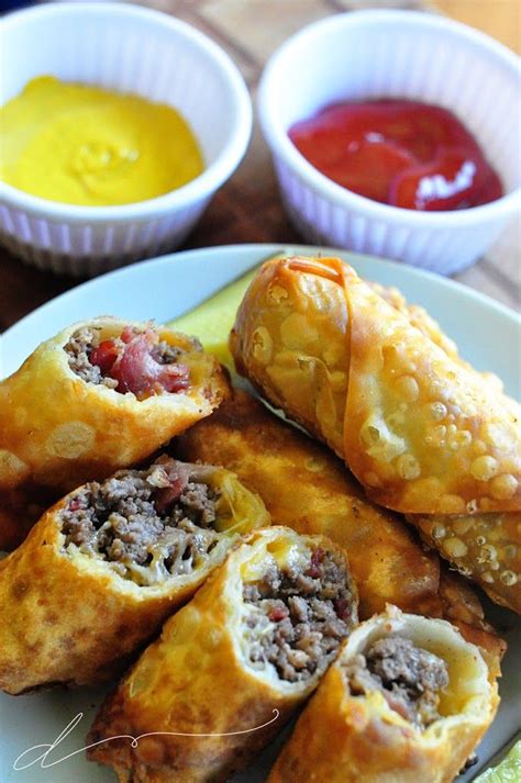 Bacon Cheeseburger Eggrolls Recipe On Yummly Yummly Recipe Egg