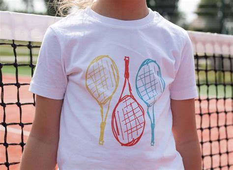 Kids Tennis Rackets White T Shirt On The Top Tennis Inspired T Shirts