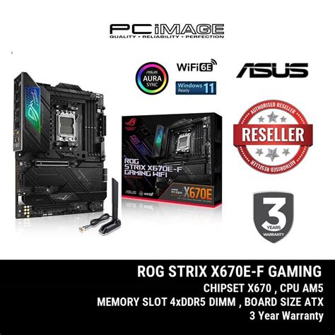 Asus Rog Strix X670e F Gaming Wifi Amd X670 Ryzen Am5 Atx Motherboard