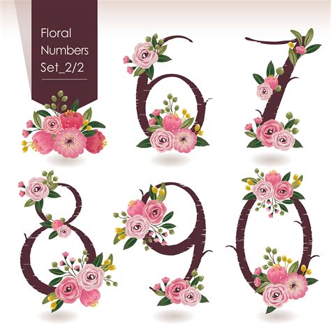 Floral Numbers On Behance