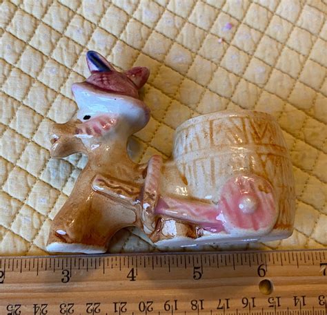 Vintage Donkey And Barrel Cart Toothpick Matchstick Holder Cute Etsy