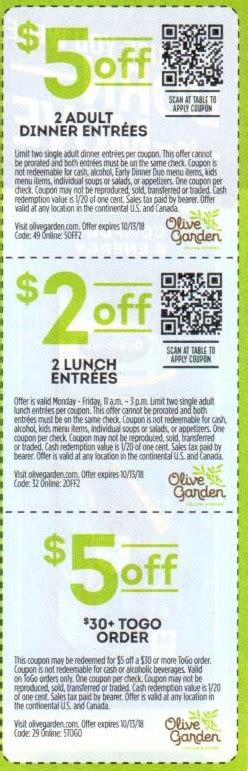Olive Garden Coupons And Coupon Codes