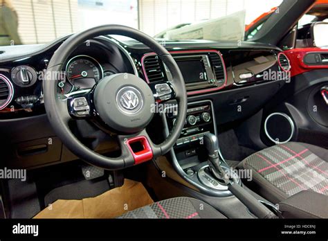 Interior Dash Of A 2017 Volkswagen Beetle Car Stock Photo Alamy