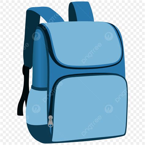 Kids School Bag Vector Art Png Blue School Bag Clipart Design School