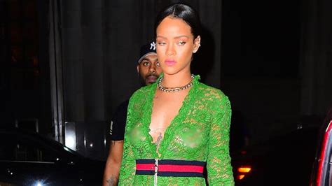Rihanna Exposes Her Nipples In A See Through Dress While Out In NYC