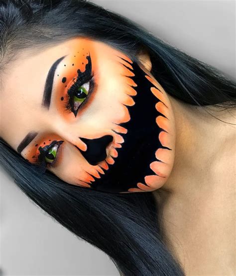 Creepy Pumpkin Halloween Makeup Halloween Makeup Skull Makeup Clown Halloween Make Up Looks